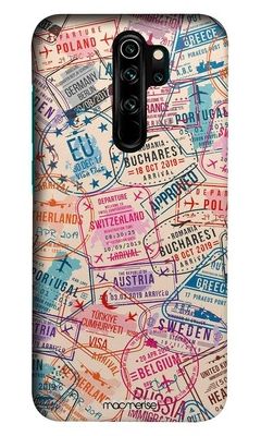 Buy Immigration Stamps Beige - Sleek Phone Case for Xiaomi Redmi Note 8 Pro Phone Cases & Covers Online