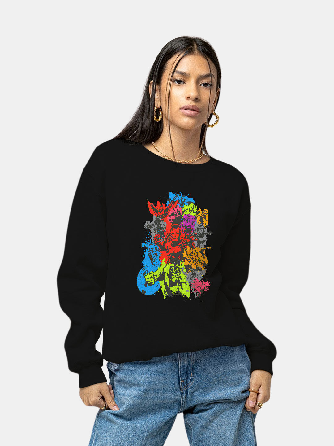 Buy Artistic Marvel - Female Designer Sweatshirt Sweatshirts Online