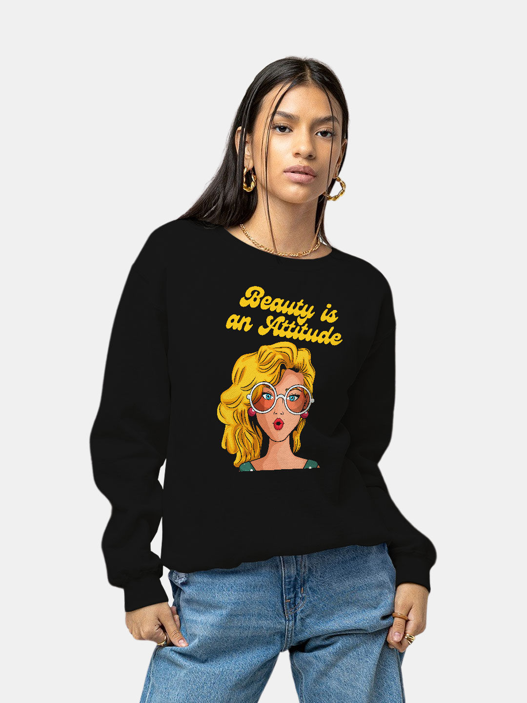 Buy Attitude - Female Designer Sweatshirt Sweatshirts Online