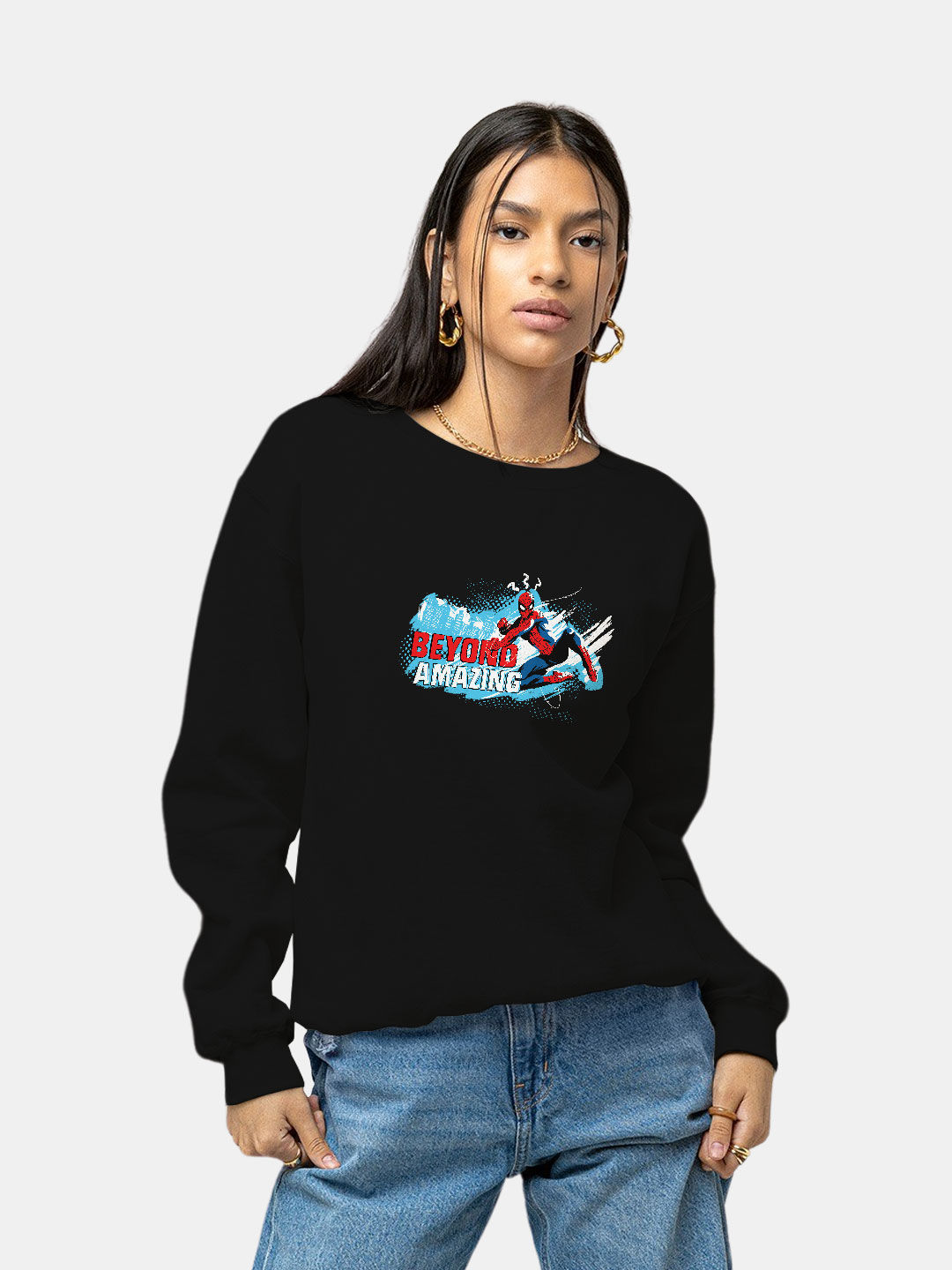 Buy Beyond Amazing Spiderman - Female Designer Sweatshirt Sweatshirts Online