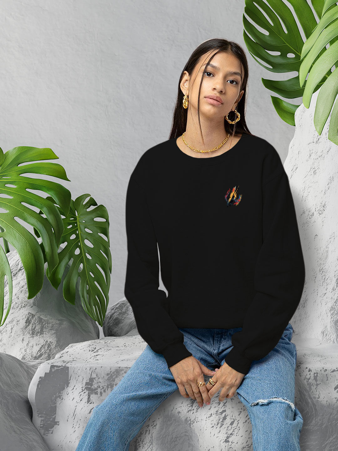 Black designer sweatshirt womens sale