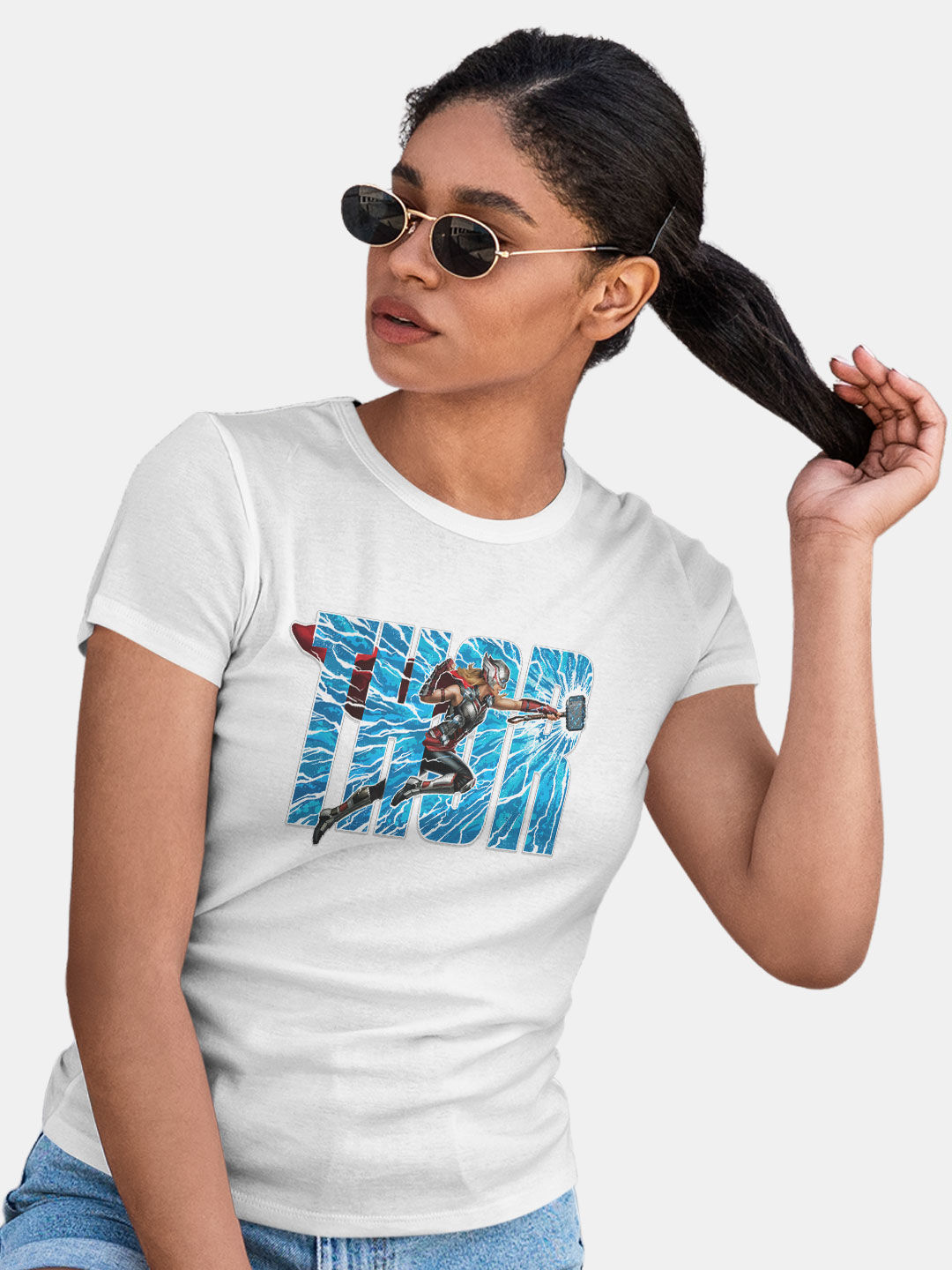 Buy Goddess of Thunder - Female Designer T-Shirts T-Shirts Online