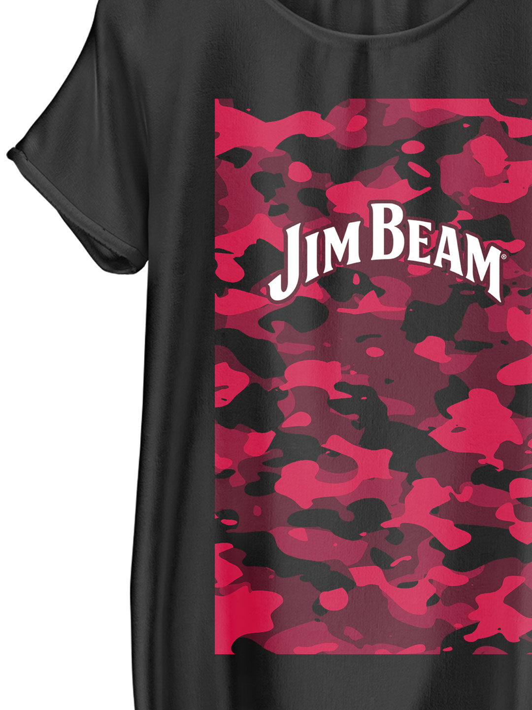 Jim Beam Camo Red - Designer T-Shirts