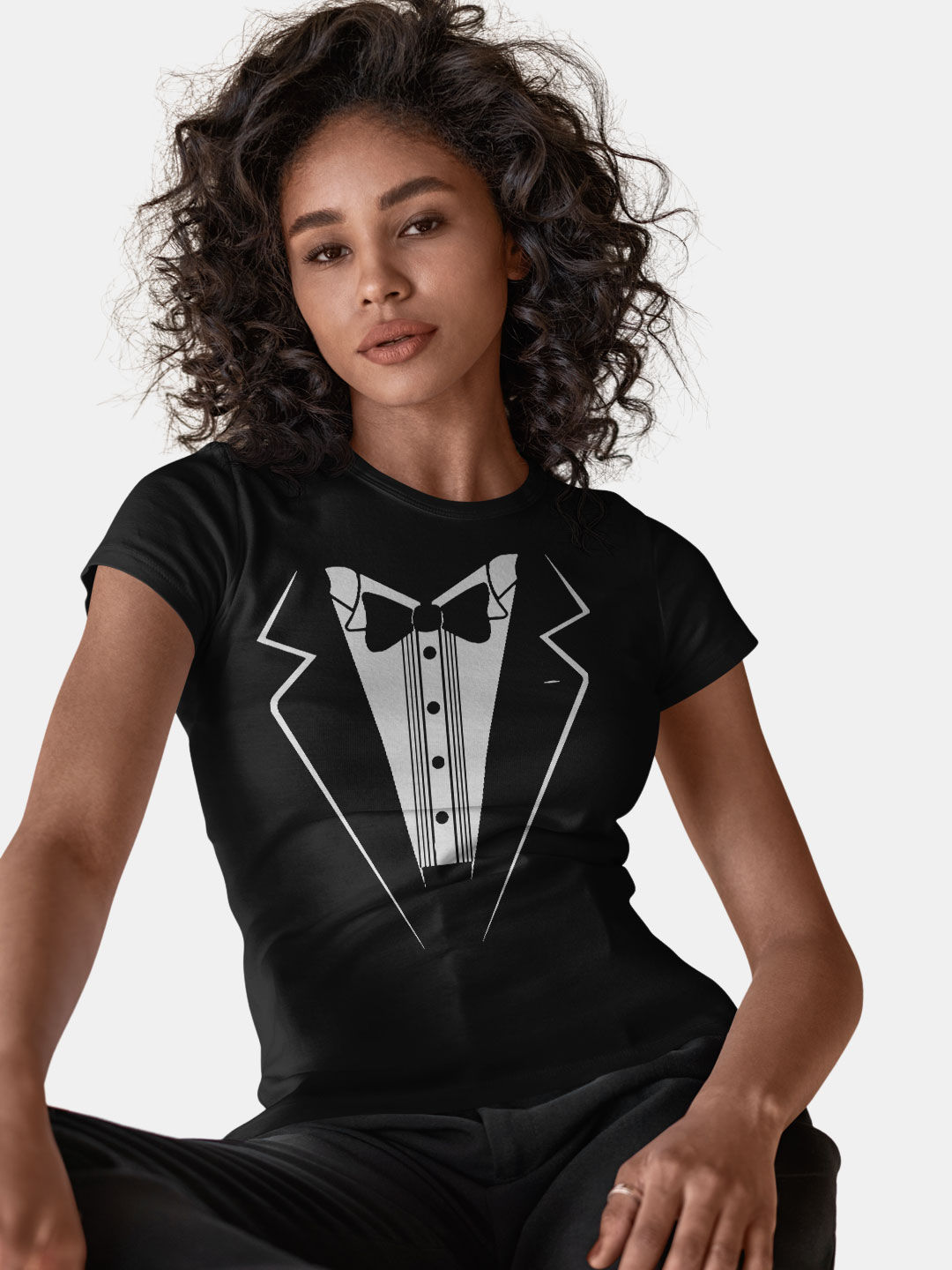 Tuxedo t shirt womens sale