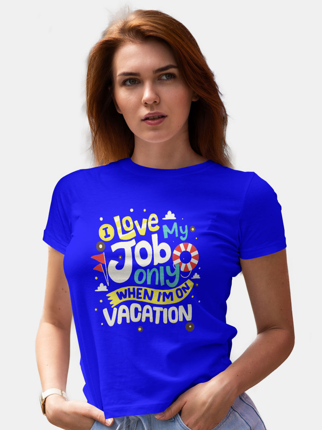 Buy Vacation Mode On - Designer T-Shirts T-Shirts Online