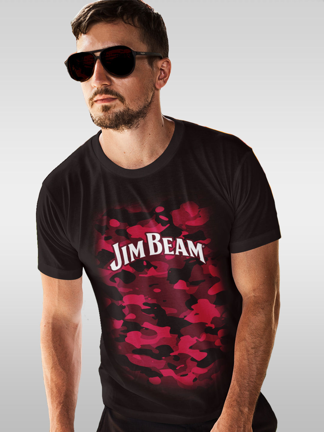 Buy Jim Beam Camo Red - Designer T-Shirts T-Shirts Online