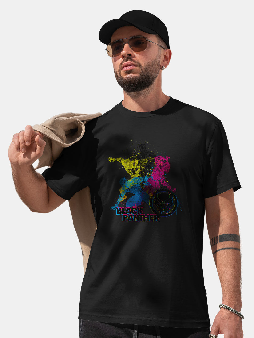 black panther t shirt mens