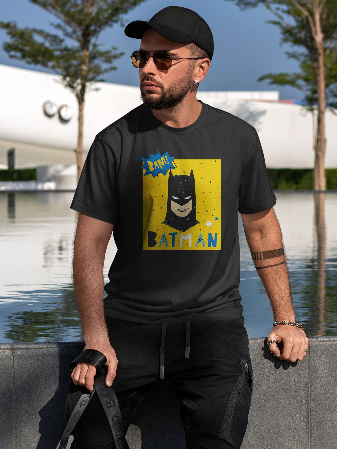 Batman, Tops, Batman Baseball Jersey