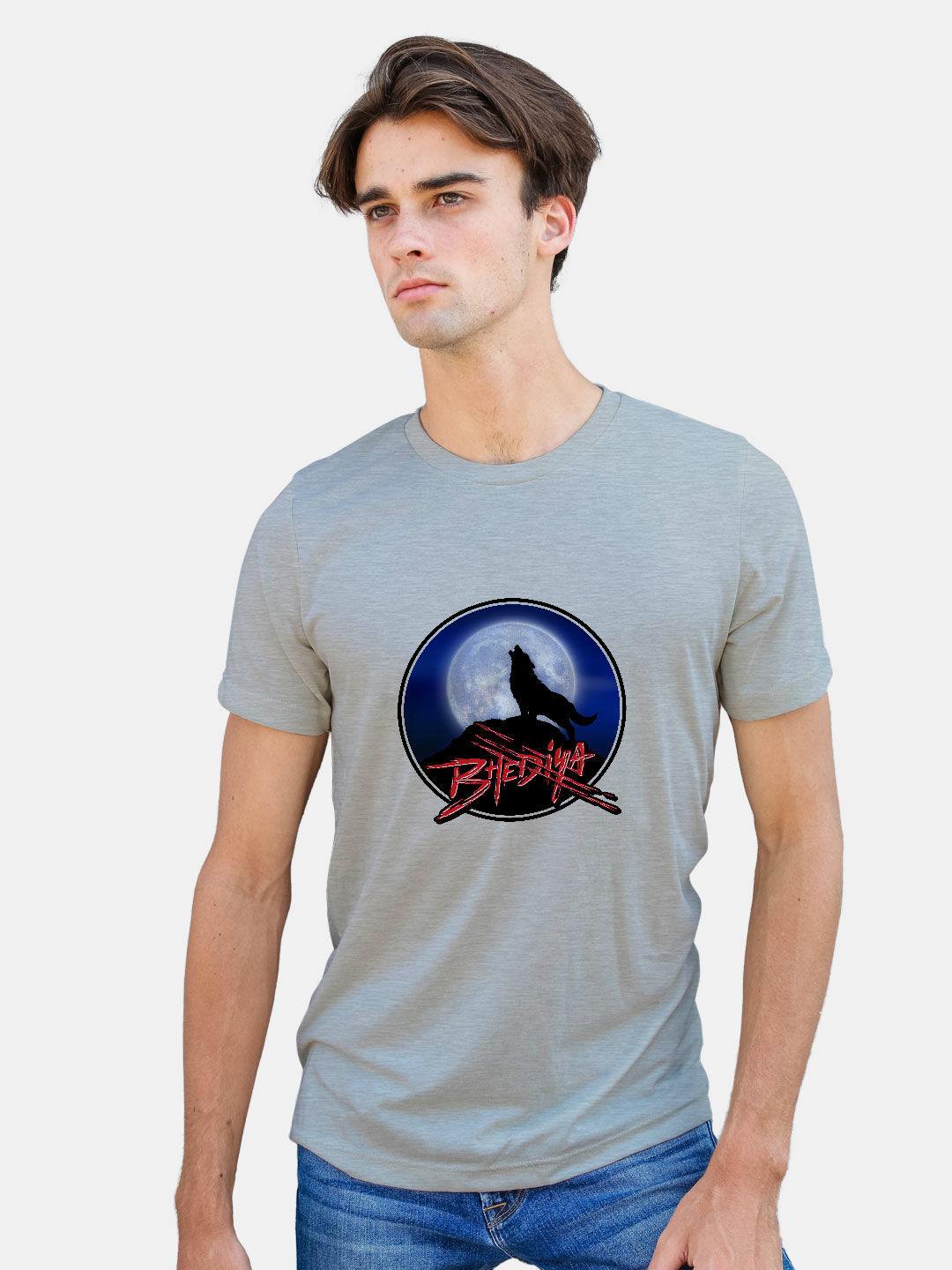 Buy Bhediya Growl Grey - Male Designer T-Shirts T-Shirts Online
