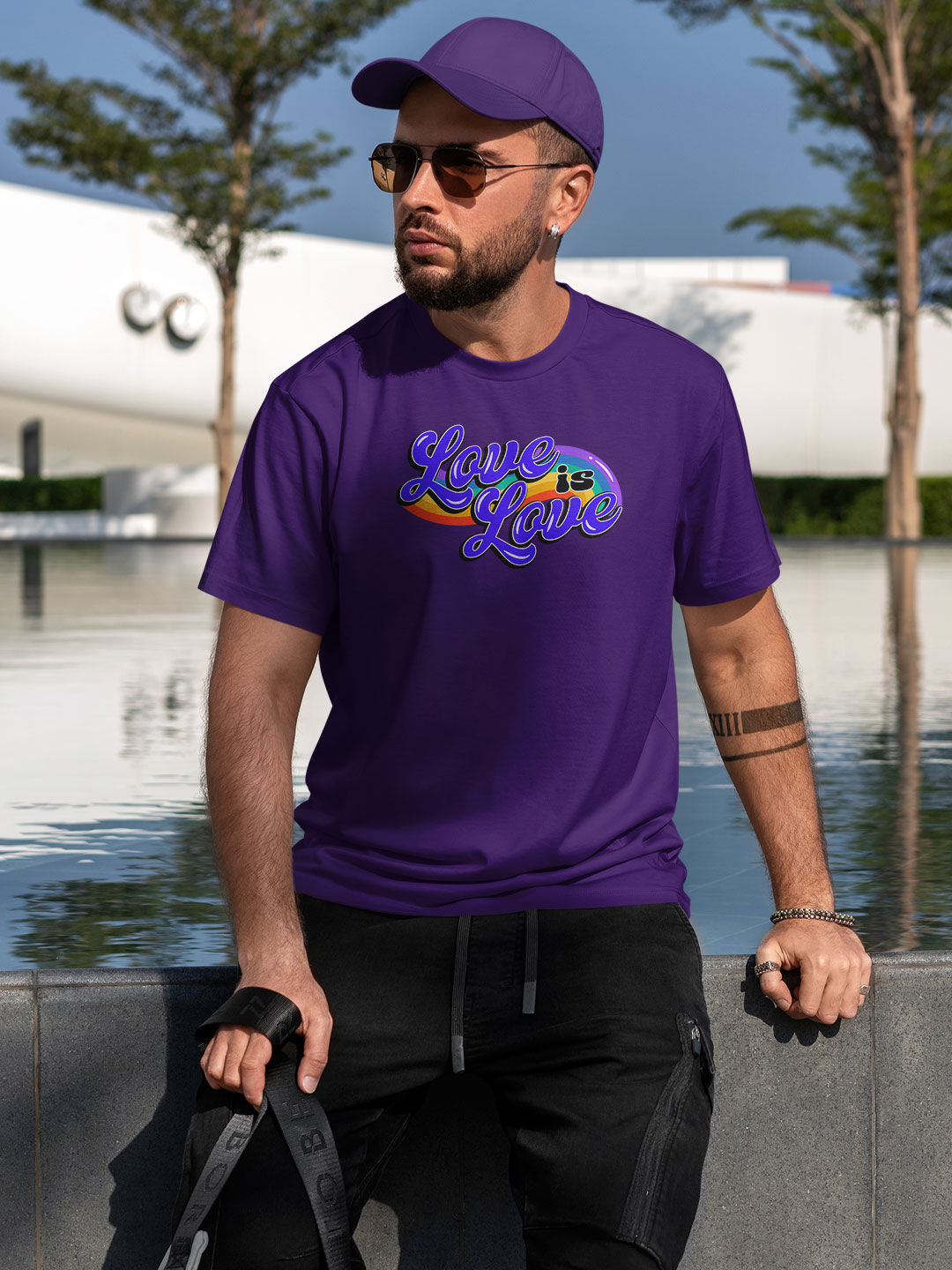 purple designer t shirt