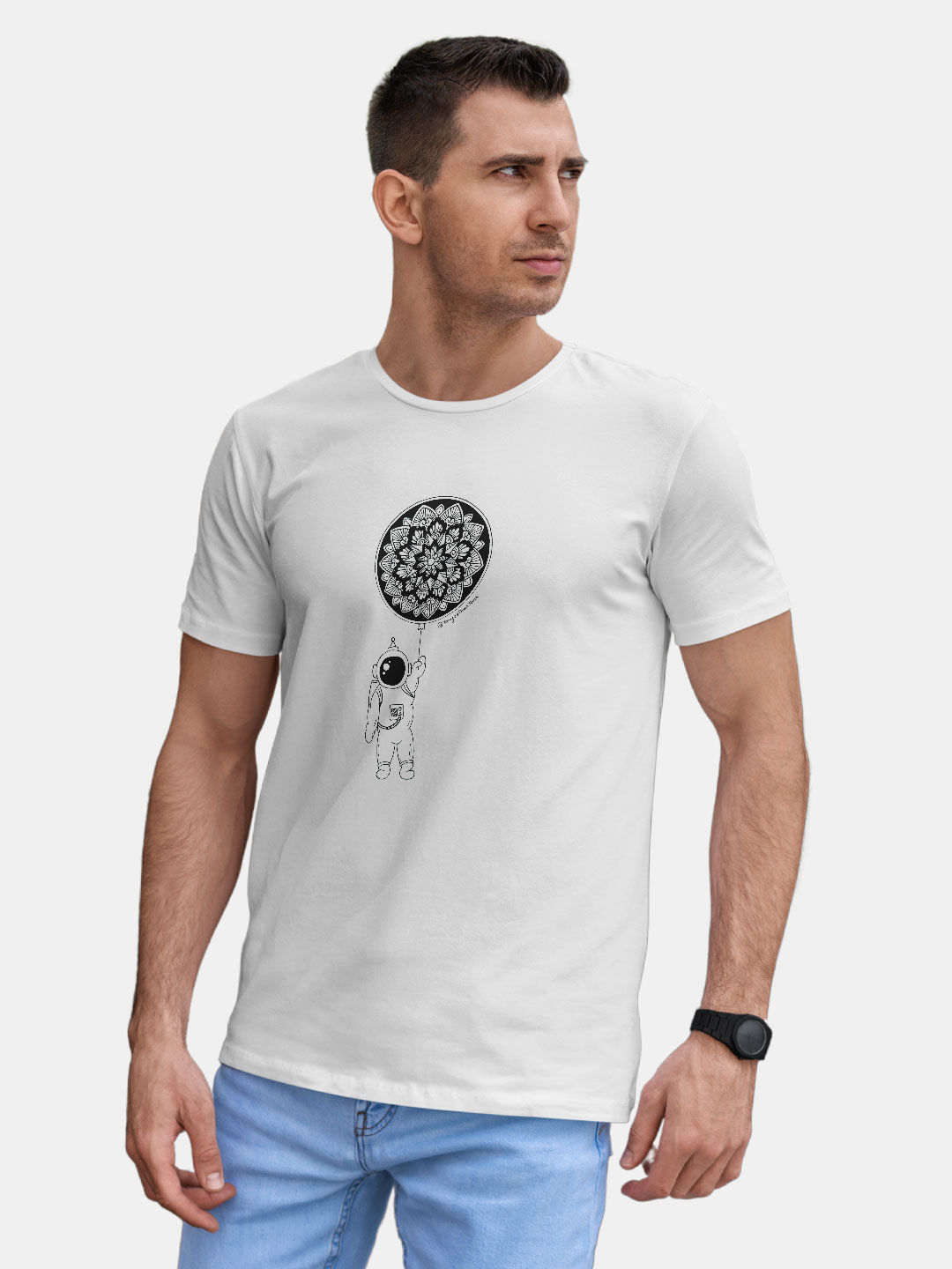 Buy Astronaut White - Male Designer T-Shirts T-Shirts Online