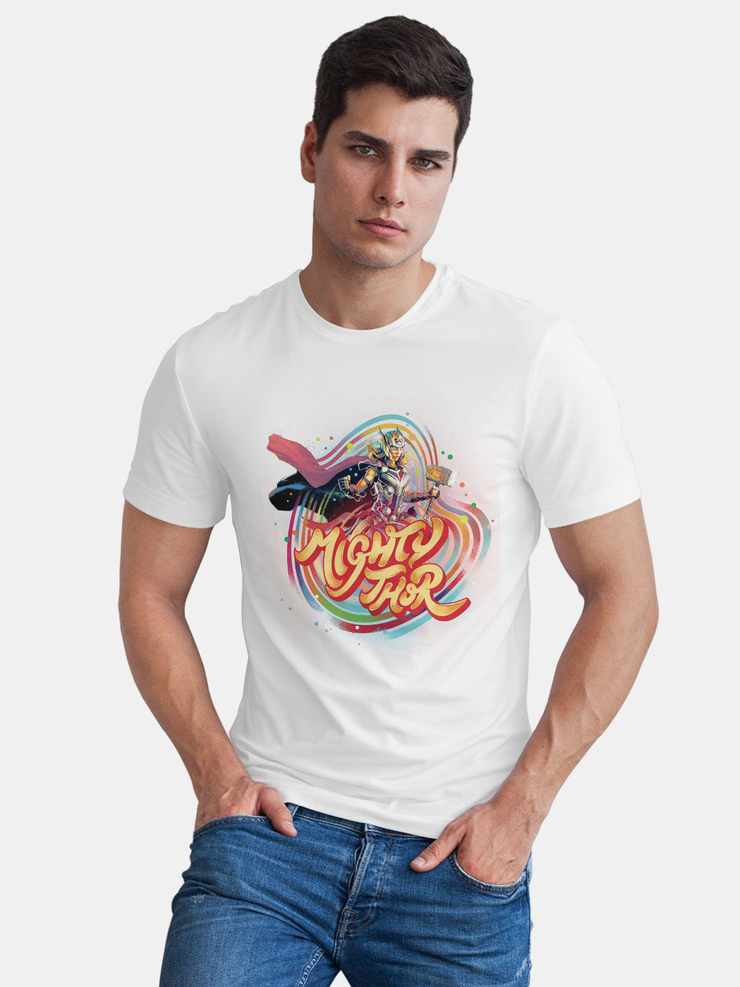 Buy Bifrost Mighty Thor - Male Designer T-Shirts T-Shirts Online