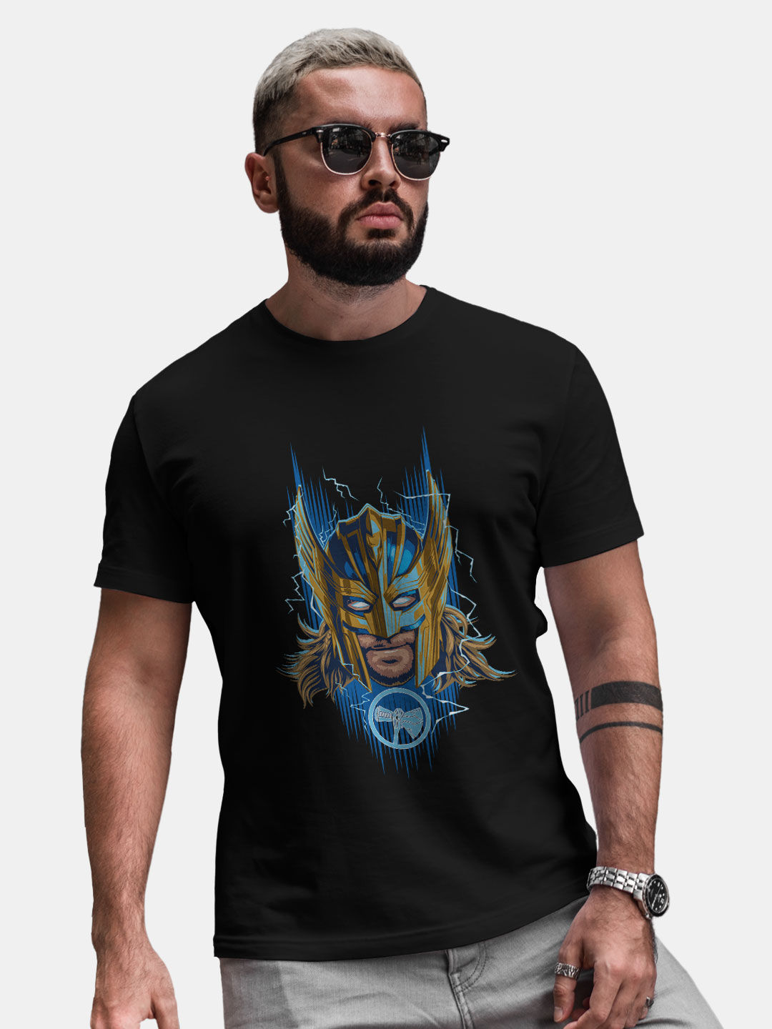 Buy Golden Armour Thor - Male Designer T-Shirts T-Shirts Online