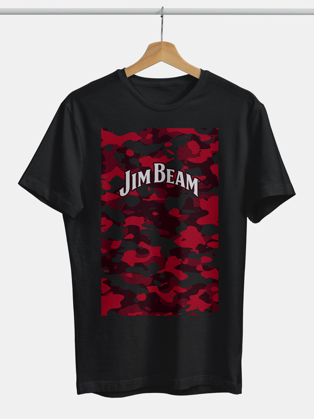 Jim Beam Camo Red - Designer T-Shirts