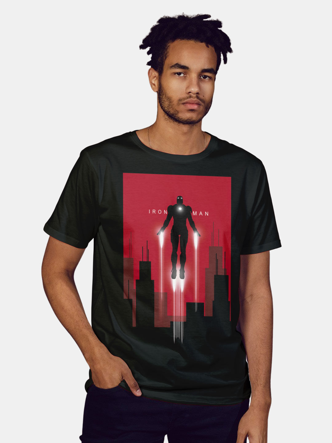 Iron man hotsell t shirt black