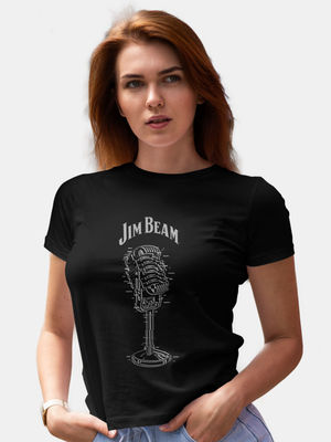 Buy Jim Beam Retro Mic - Designer T-Shirts T-Shirts Online