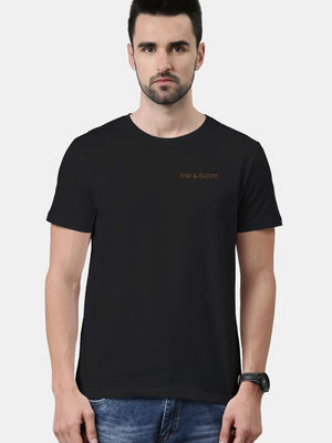 Buy Fire & Blood - Mens Designer T-Shirts Black T-Shirts Online