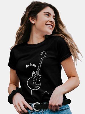 Womens T-Shirt Jim Beam Rock On - Designer T-Shirts