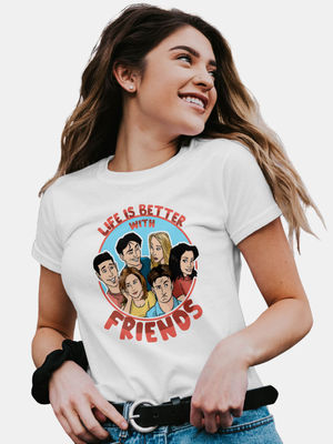 Buy Life is better with Friends - Designer T-Shirts T-Shirts Online