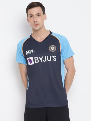 Buy Official Team India Fan Training Jersey- Sky Blue T-Shirts Online