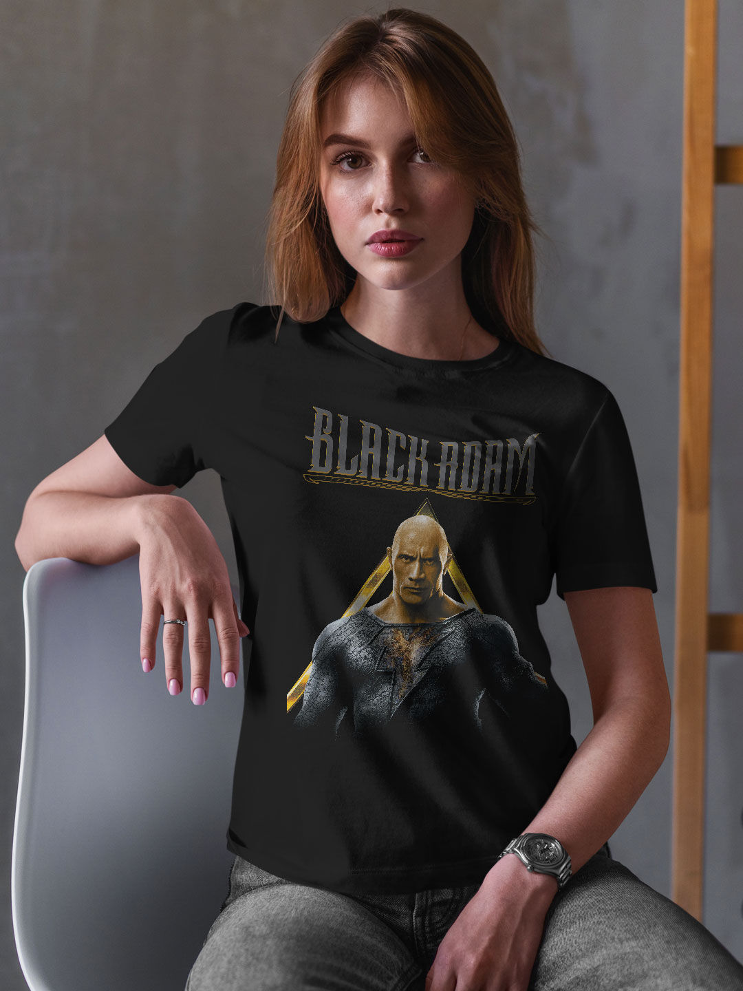 Adam Triangle Black - Womens Designer T-Shirts
