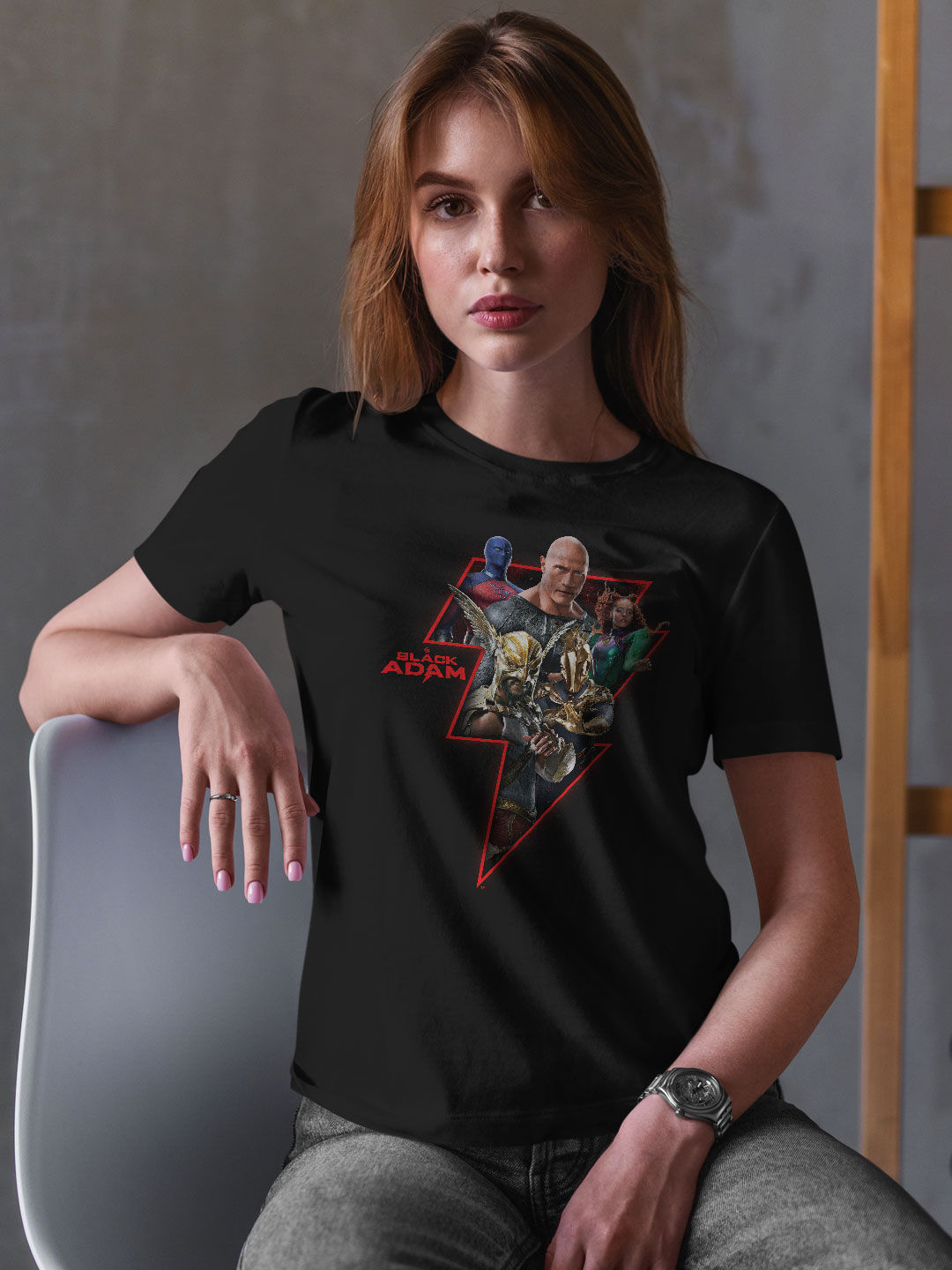 Gang Red Bolt Black - Womens Designer T-Shirts