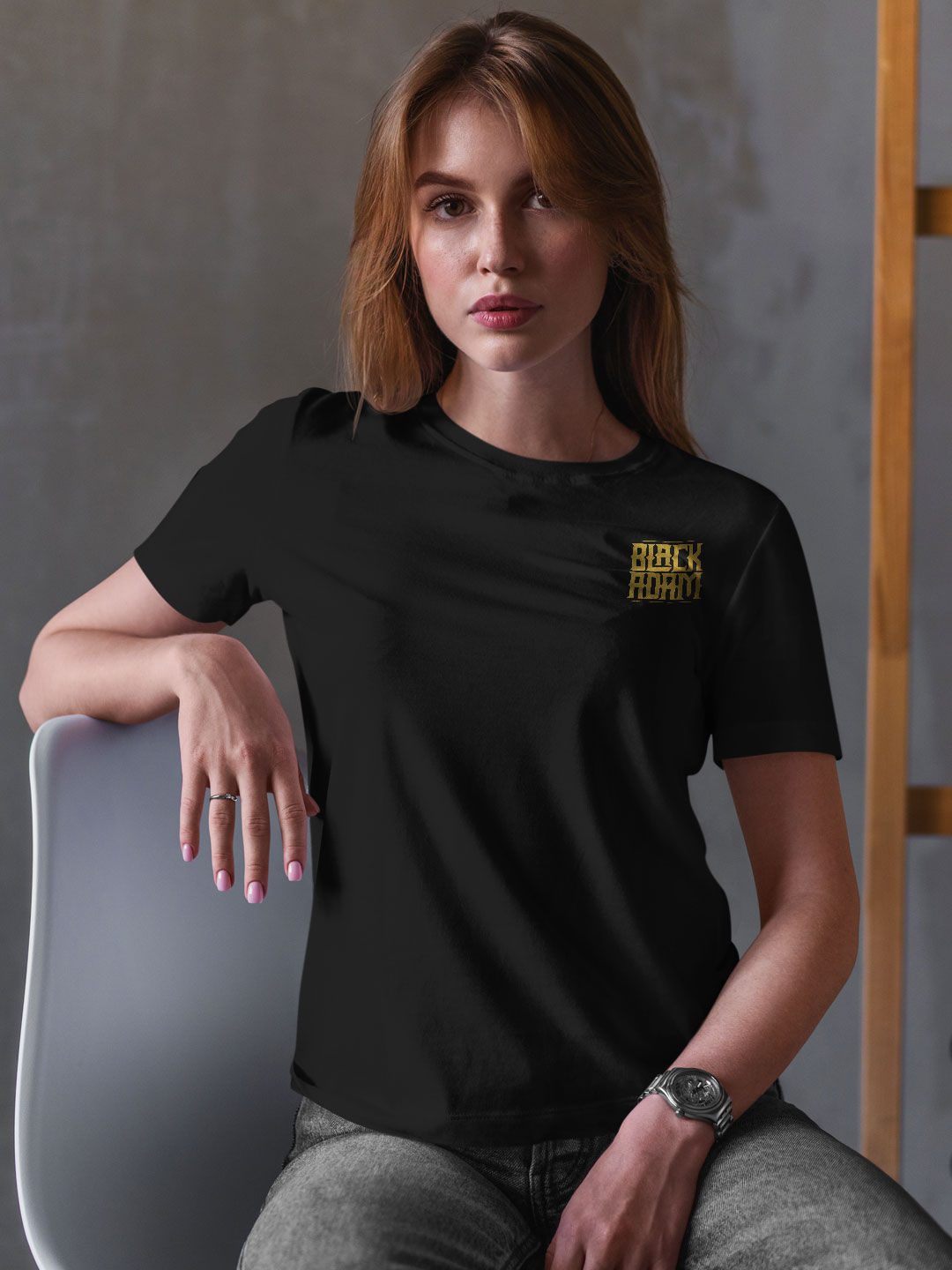 Gold Adam Black - Womens Designer T-Shirts