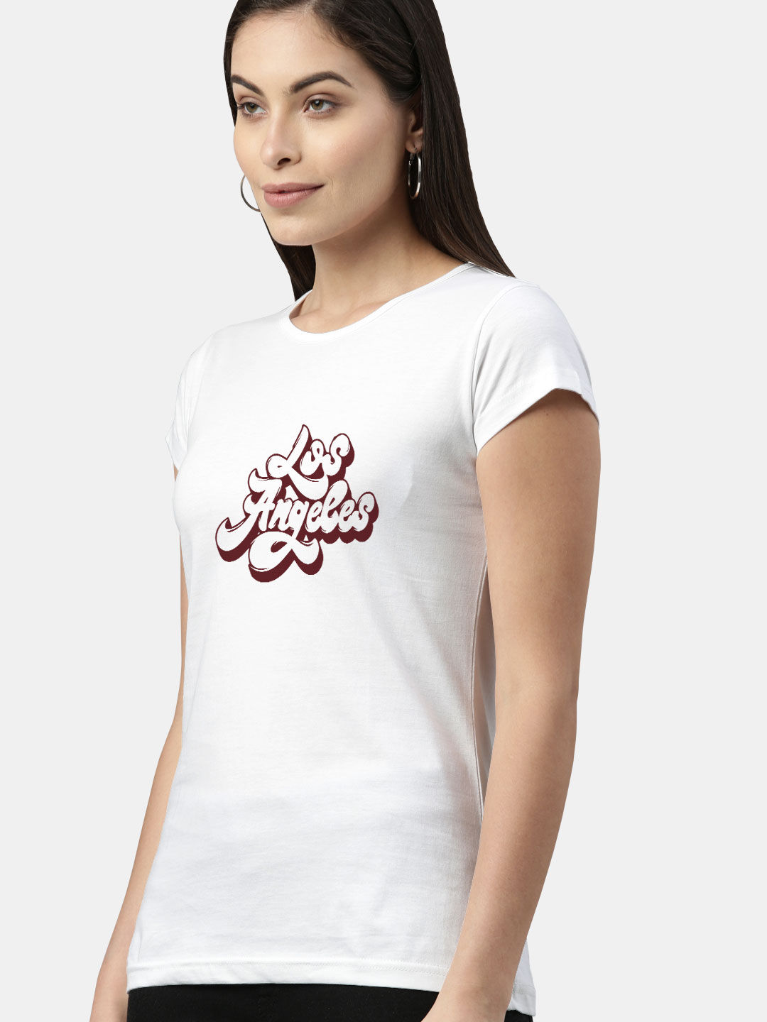 Buy Los Angeles White Tshirt for Womens T-Shirt Online at Lowest Price