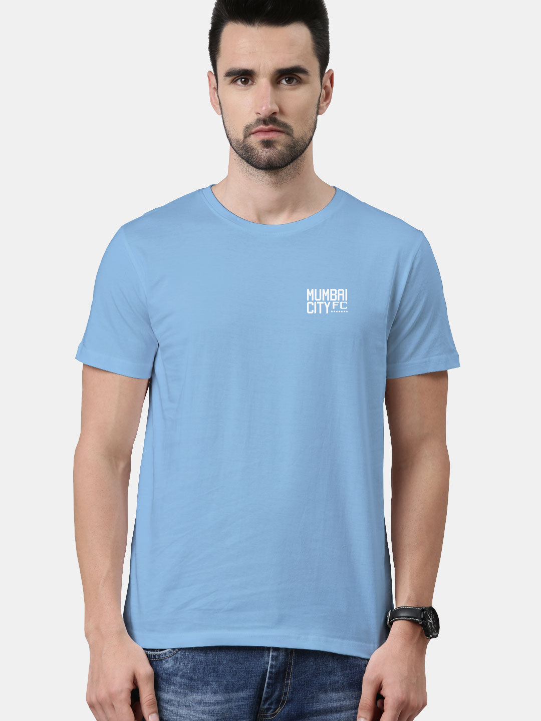 Buy MCFC Aamchi City - Male Designer T-Shirts Light Blue T-Shirts Online