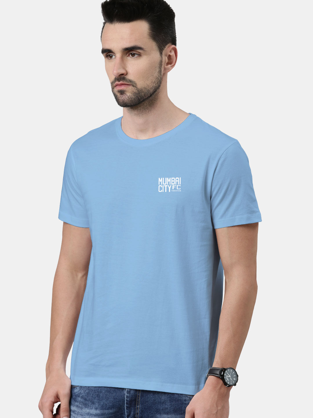 MCFC Aamchi City - Mens Designer T-Shirts Light Blue