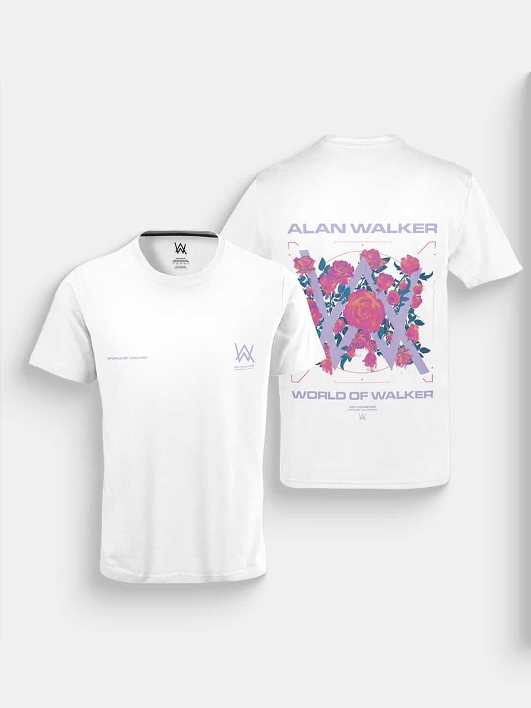 Alan Walker Melting Rose White - Designer T-Shirts