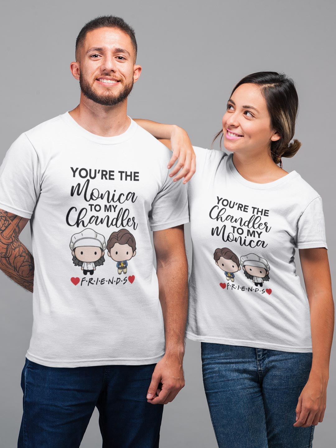 Couple T-Shirt Chandler & Monica - Designer T-Shirts