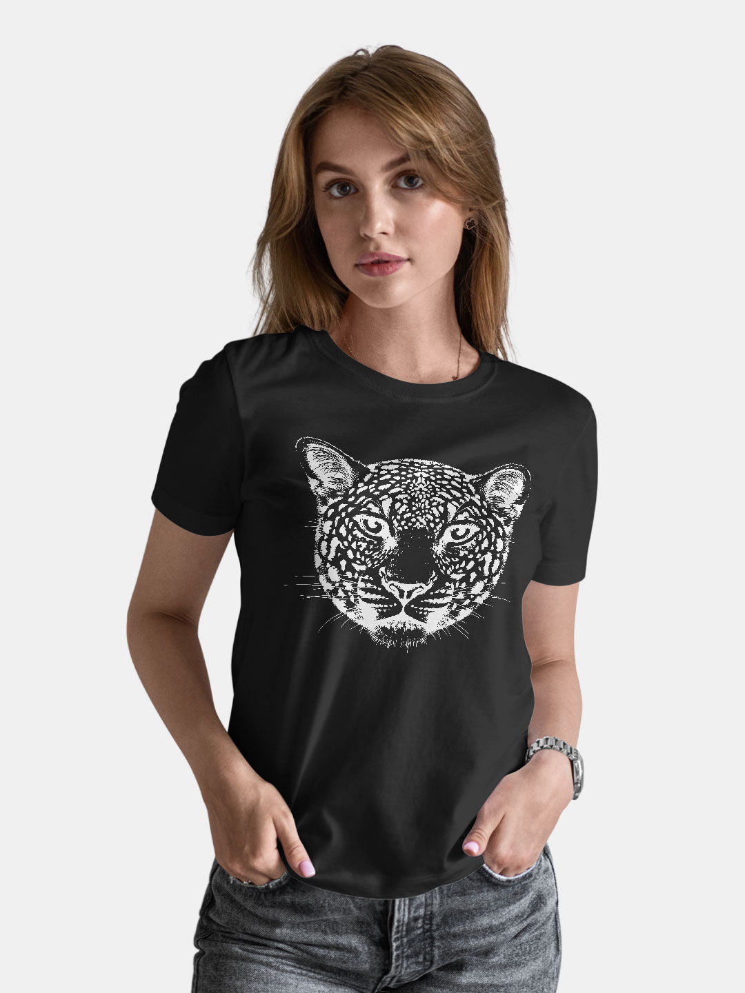 Buy Jaguar Black Womens T Shirt Online at Lowest Price Macmerise