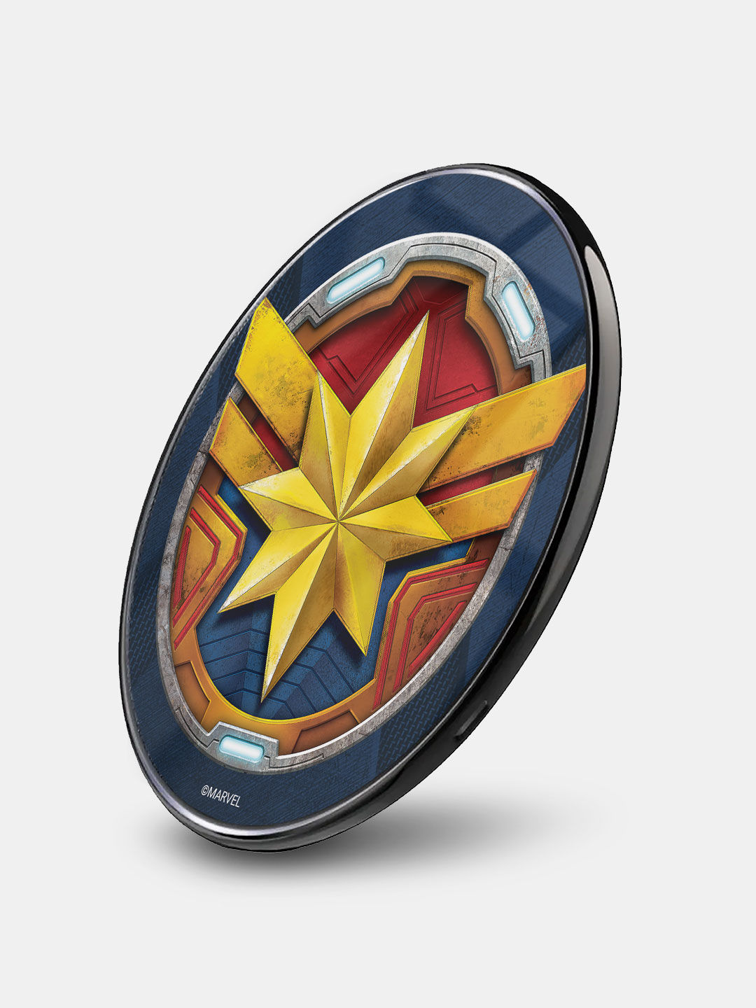 Shop Ultra HD Print Captain Marvel Armor Badge Macmerise Wireless Chargers  Online| Macmerise Wireless Chargers