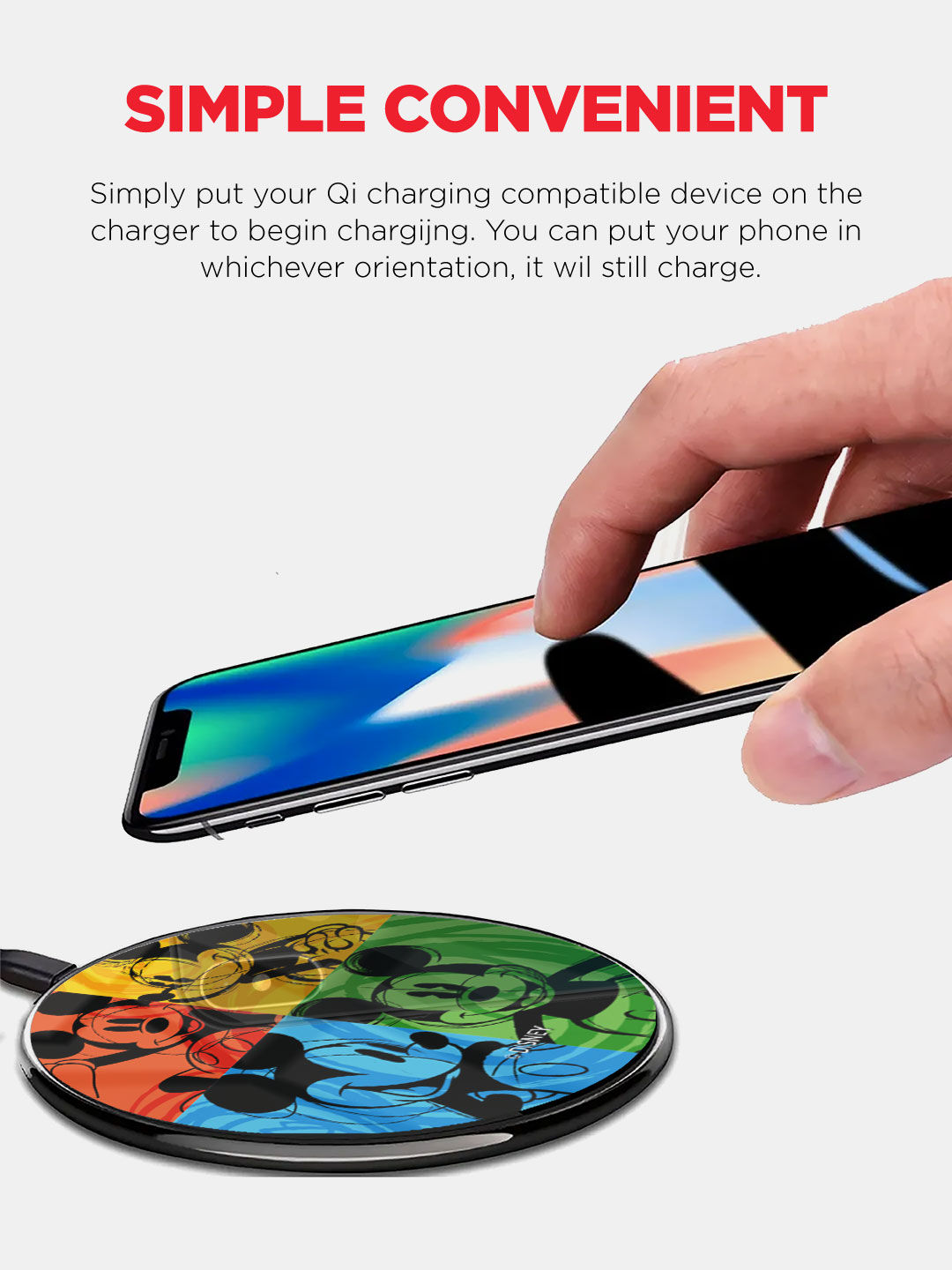 Shades of Mickey - Qi Compatible Pro Wireless Charger