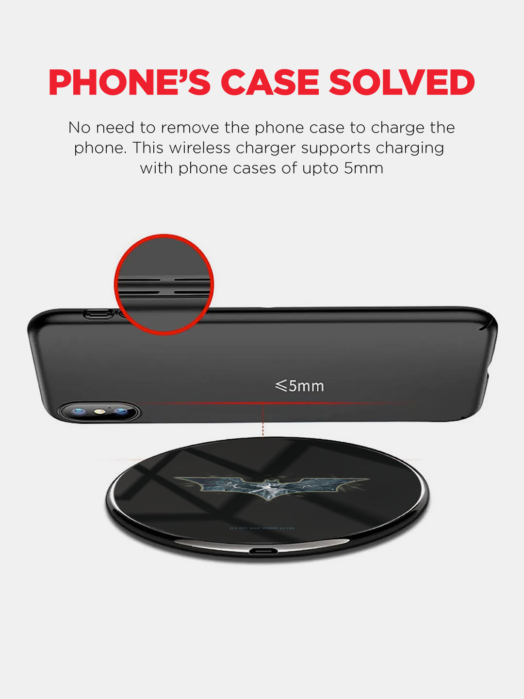 Batman Classic - Qi Compatible Pro Wireless Charger