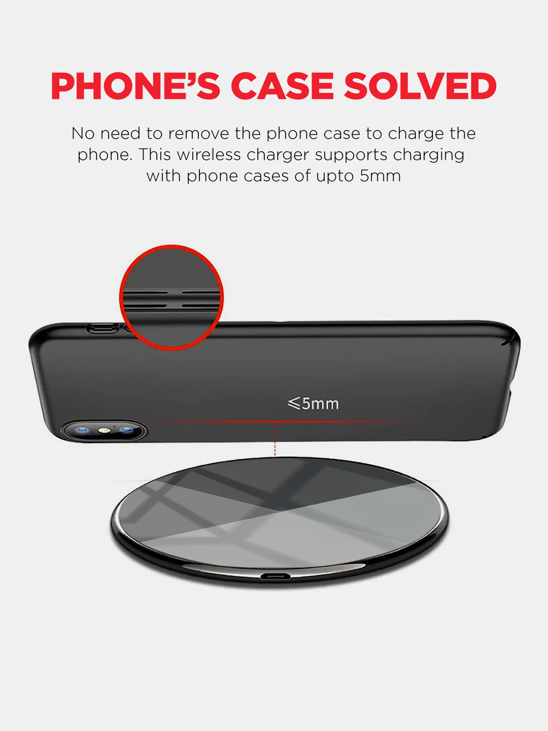 Criss Cross Grey - Qi Compatible Pro Wireless Charger