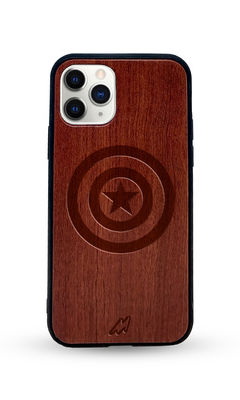 Buy American Shield - Dark Shade Wooden Phone Case for iPhone 11 Pro Max Phone Cases & Covers Online