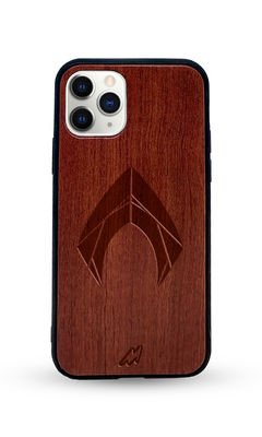 Buy Logo Aquaman - Dark Shade Wooden Phone Case for iPhone 11 Pro Max Phone Cases & Covers Online