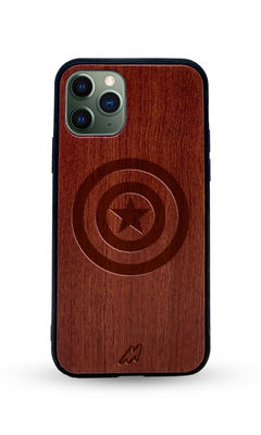 Buy American Shield - Dark Shade Wooden Phone Case for iPhone 11 Pro Phone Cases & Covers Online