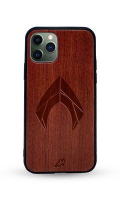 Buy Logo Aquaman - Dark Shade Wooden Phone Case for iPhone 11 Pro Phone Cases & Covers Online