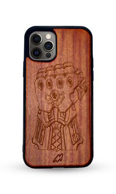 Buy Infinity Gauntlet - Dark Shade Wooden Phone Case for iPhone 12 Pro Max Phone Cases & Covers Online