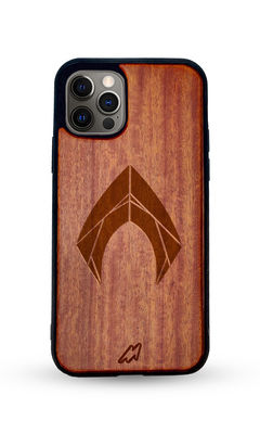 Buy Logo Aquaman - Dark Shade Wooden Phone Case for iPhone 12 Pro Max Phone Cases & Covers Online
