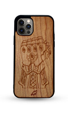 Buy Infinity Gauntlet - Light Shade Wooden Phone Case for iPhone 12 Pro Max Phone Cases & Covers Online
