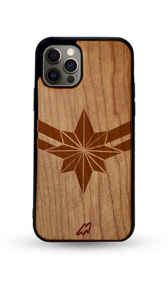 Buy Logo Captain Marvel - Light Shade Wooden Phone Case for iPhone 12 Pro Max Phone Cases & Covers Online