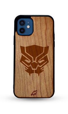 Buy Black Panther Logo - Light Shade Wooden Phone Case for iPhone 12 Mini Phone Cases & Covers Online