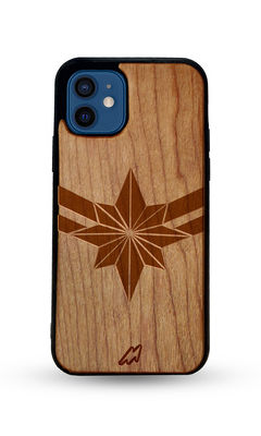 Buy Logo Captain Marvel - Light Shade Wooden Phone Case for iPhone 12 Mini Phone Cases & Covers Online