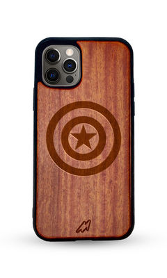 Buy American Shield - Dark Shade Wooden Phone Case for iPhone 12 Pro Phone Cases & Covers Online
