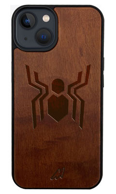 Buy Far From Home Spider - Dark Shade Wooden Phone Case for iPhone 13 Mini Phone Cases & Covers Online