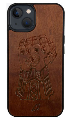 Buy Infinity Gauntlet - Dark Shade Wooden Phone Case for iPhone 13 Mini Phone Cases & Covers Online